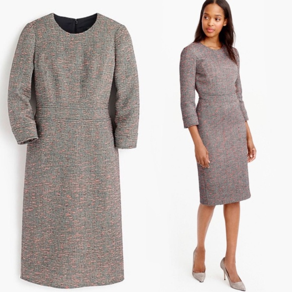 J Crew Neon Tweed Dress Size 2